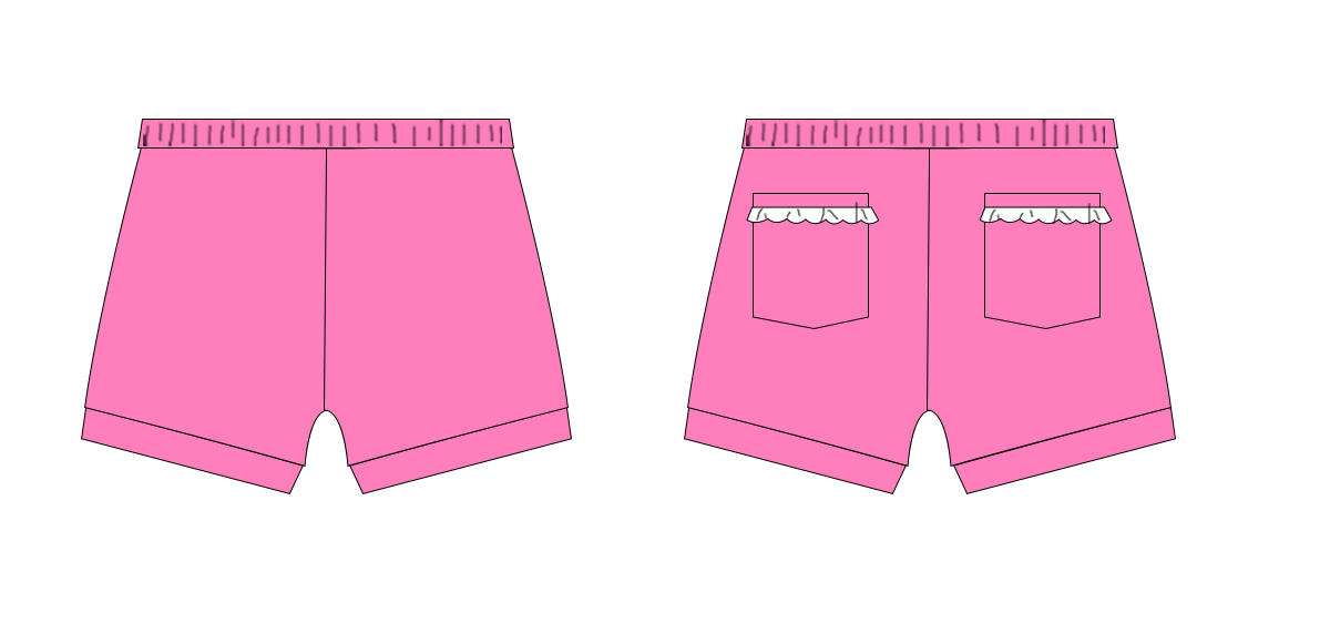 Pick n' Play Shorts- Hot Pink (RTS)