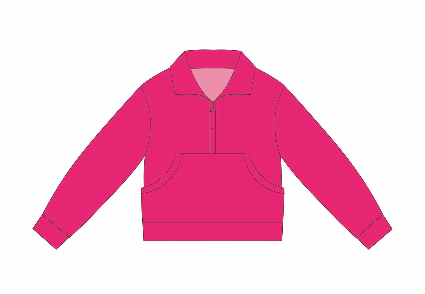 Pink Pullover- Athleisure (RTS)