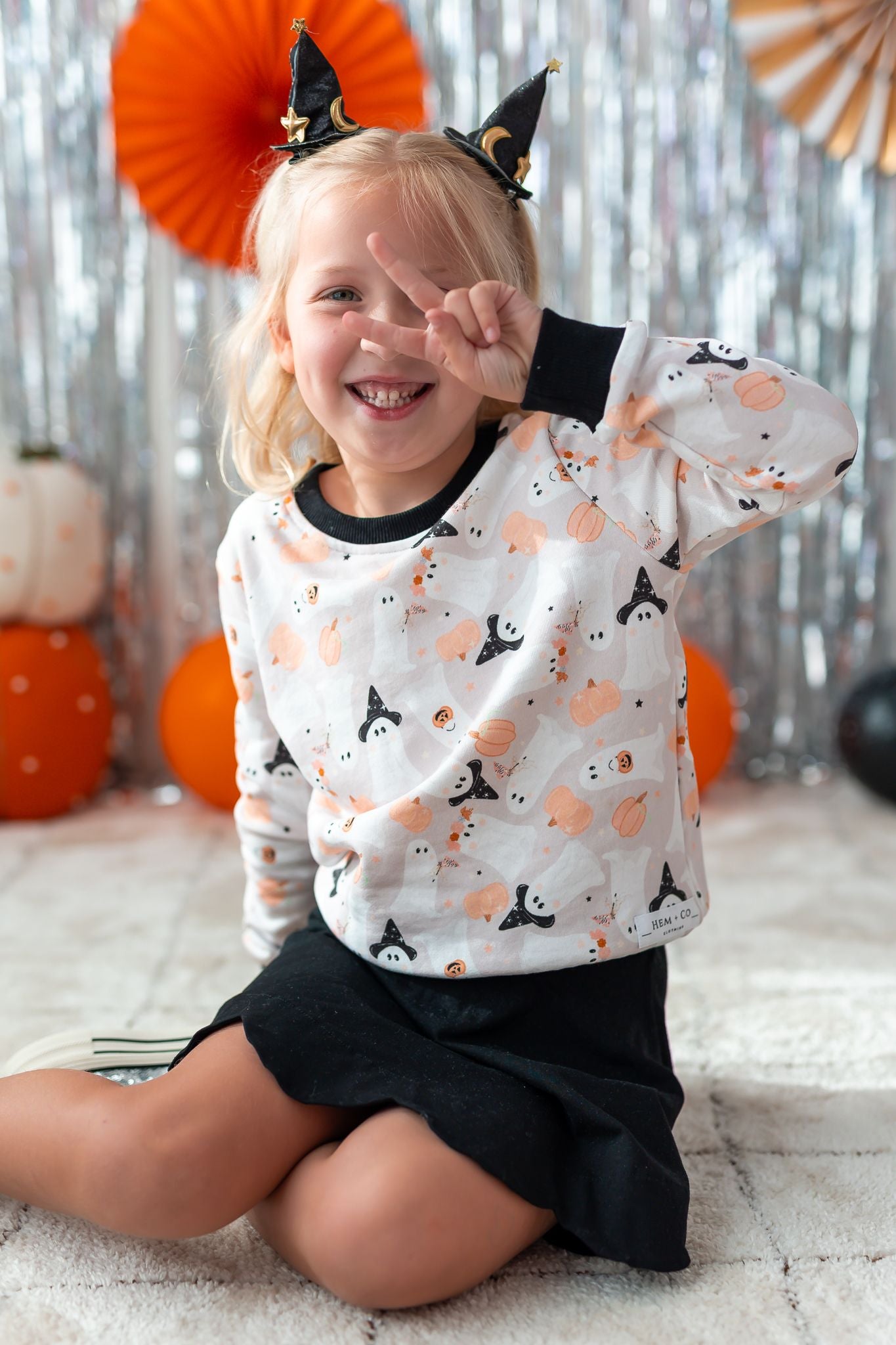 Halloween Sweatshirt- Ghosties (RTS)