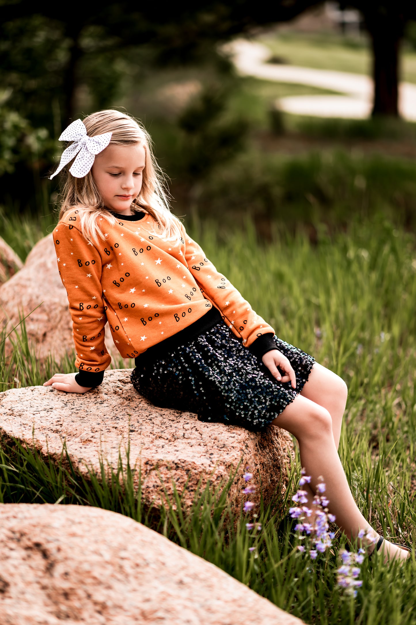 Halloween Sweatshirt- Boo (RTS)