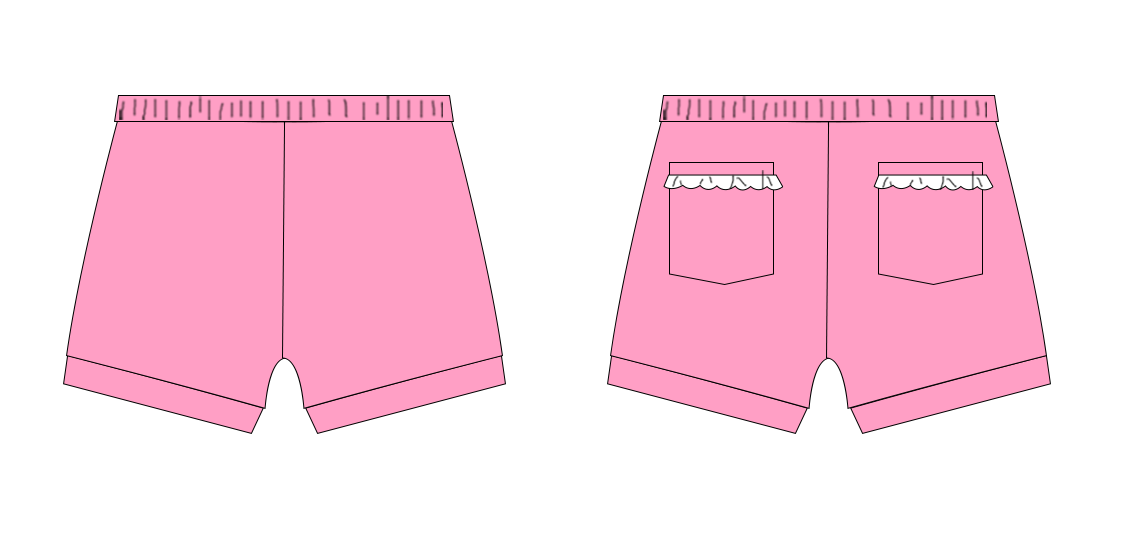 Pick n' Play Shorts- Pink (RTS)