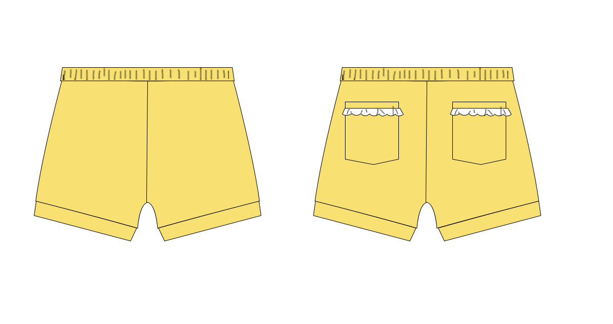 Pick n' Play Shorts- Yellow (RTS)