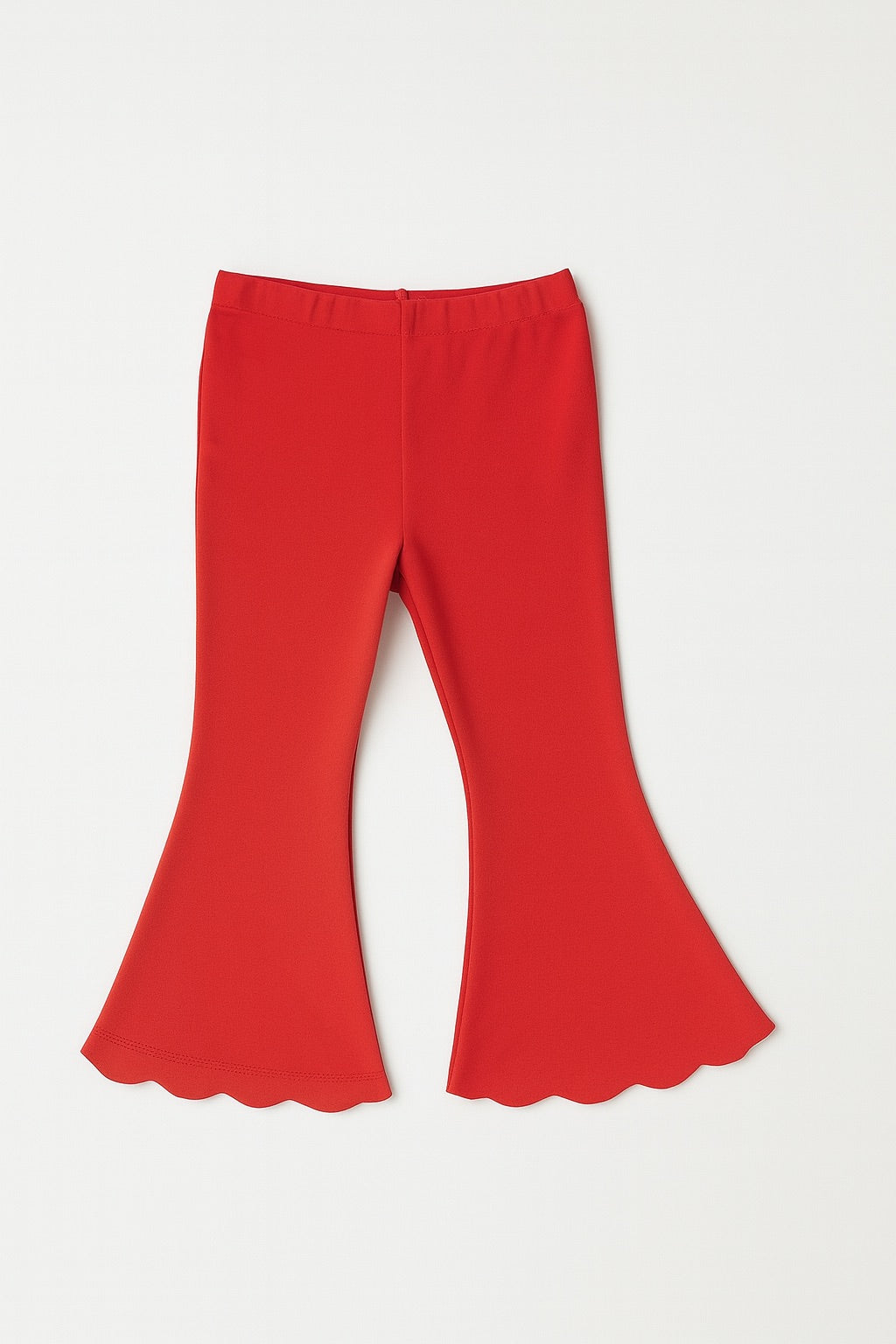 Cotton Flare Leggings- Red (RTS)