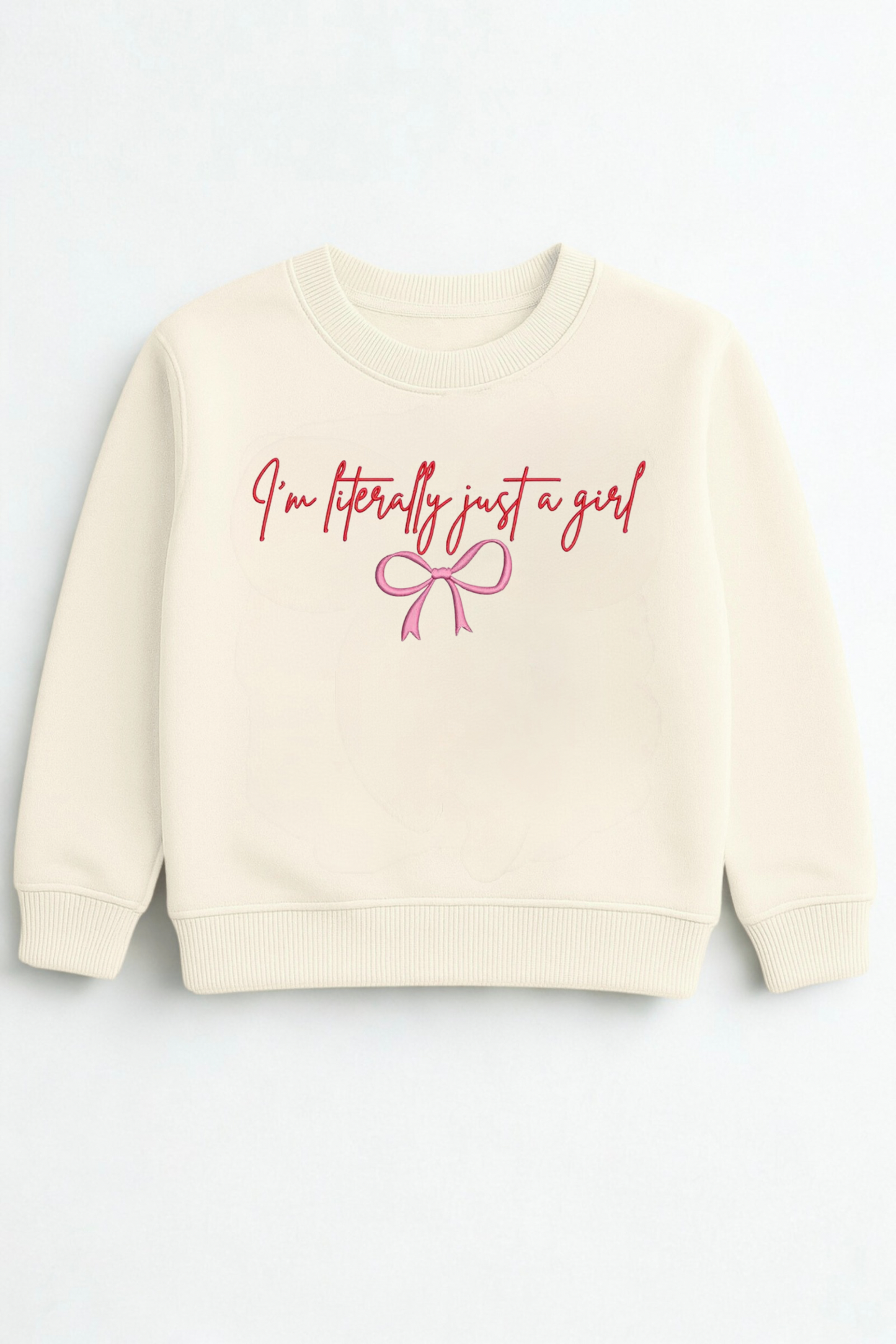 Adult Valentine's Sweatshirt- Literally Just a Girl (RTS)