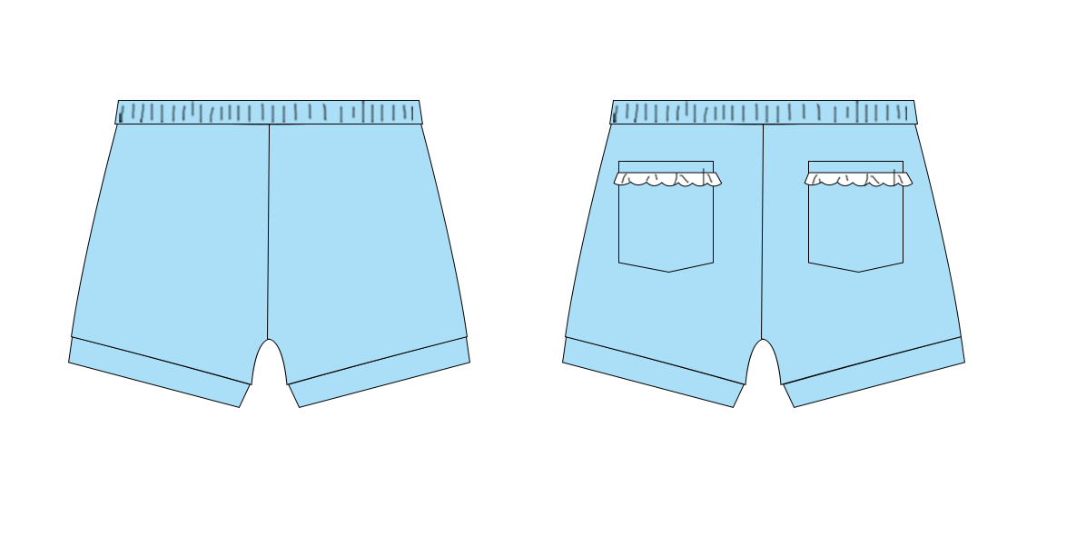 Pick n' Play Shorts- Blue (RTS)