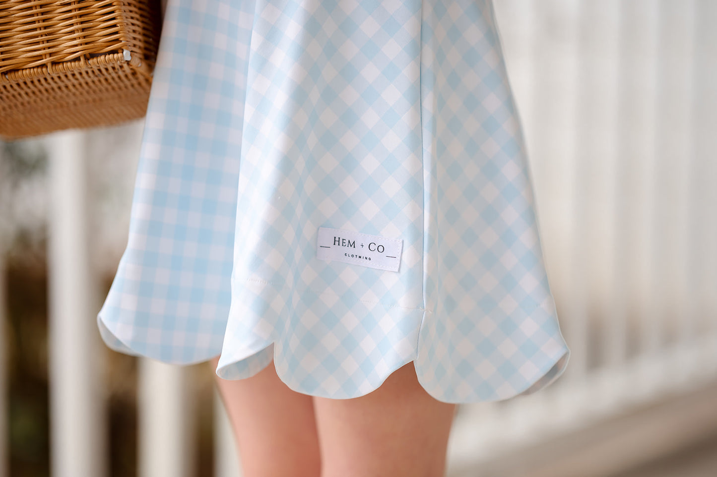 Blue Gingham Hadley- Athleisure (RTS)