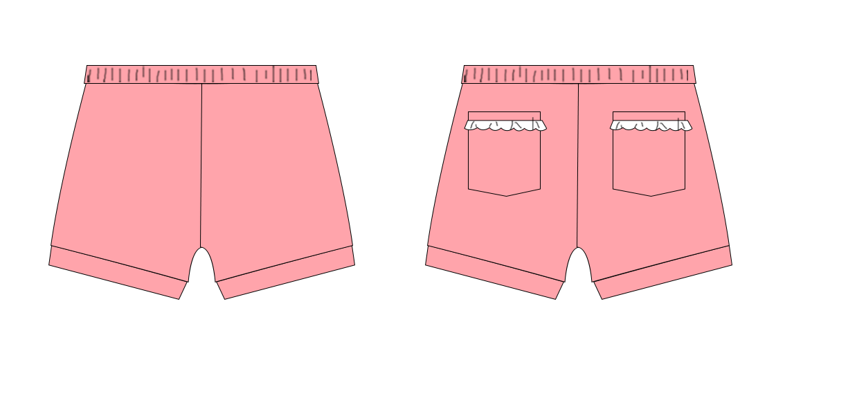 Pick n' Play Shorts- Coral (RTS)