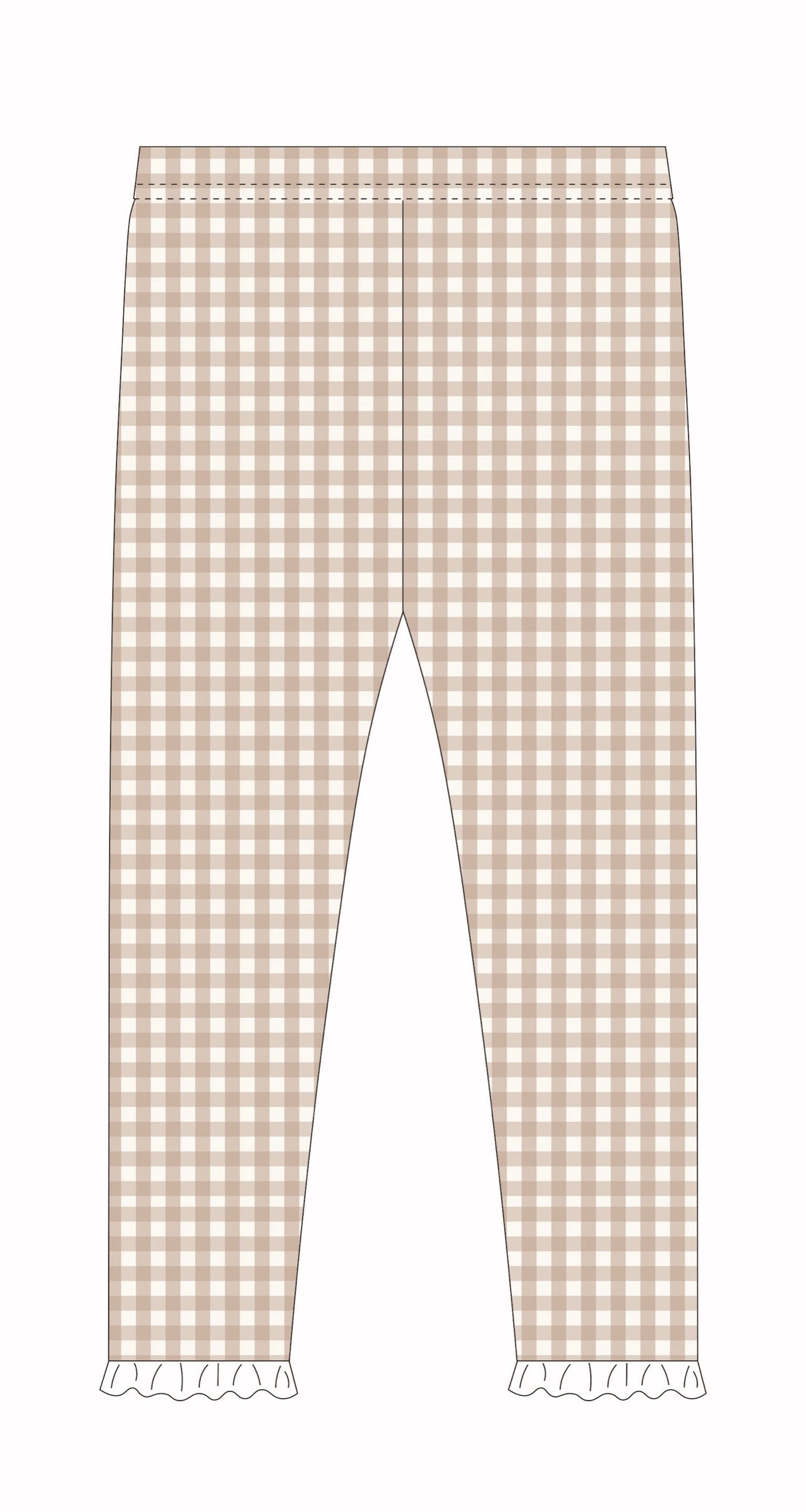 Gingham Leggings- Warm Taupe (RTS)