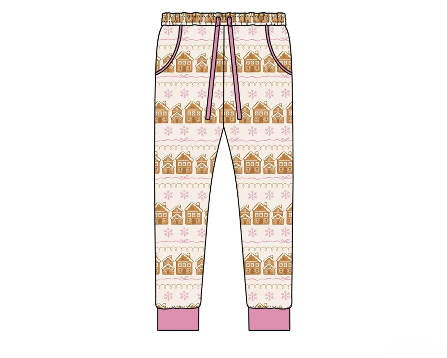 Adult Joggers- Gingerbread Village Co-zies (Preorder)