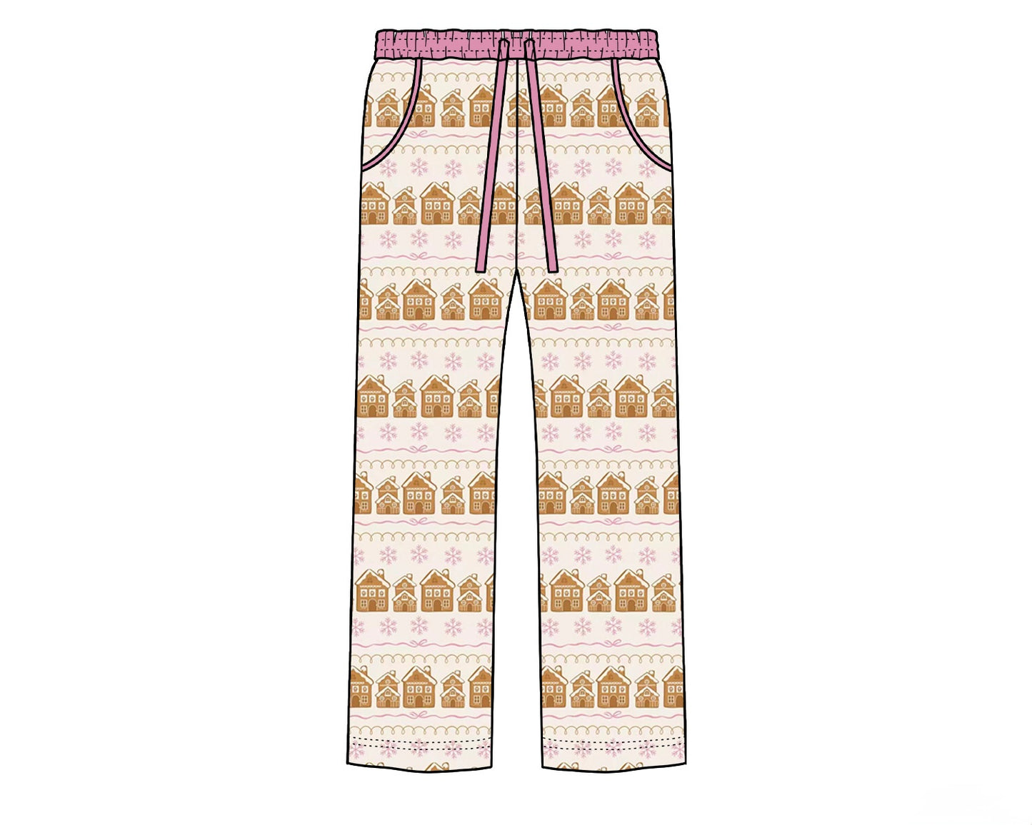 Adult Pants- Gingerbread Village Co-zies (Preorder)