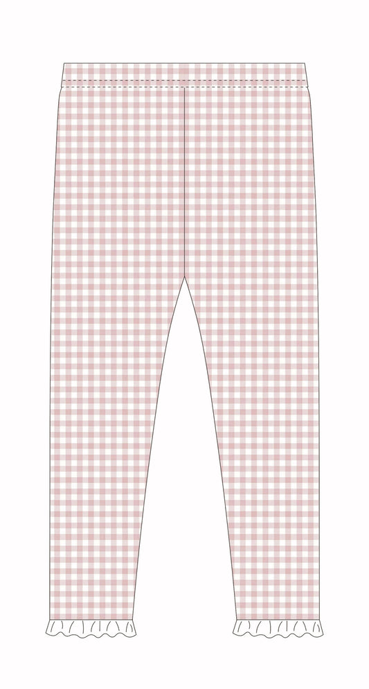 Gingham Leggings- Autumn Rose (RTS)