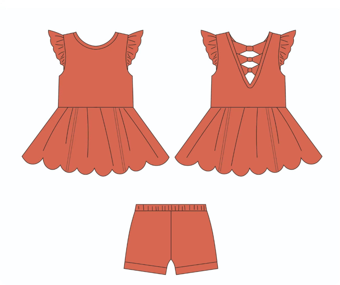 Orange Neon Hadley- Athleisure (RTS)