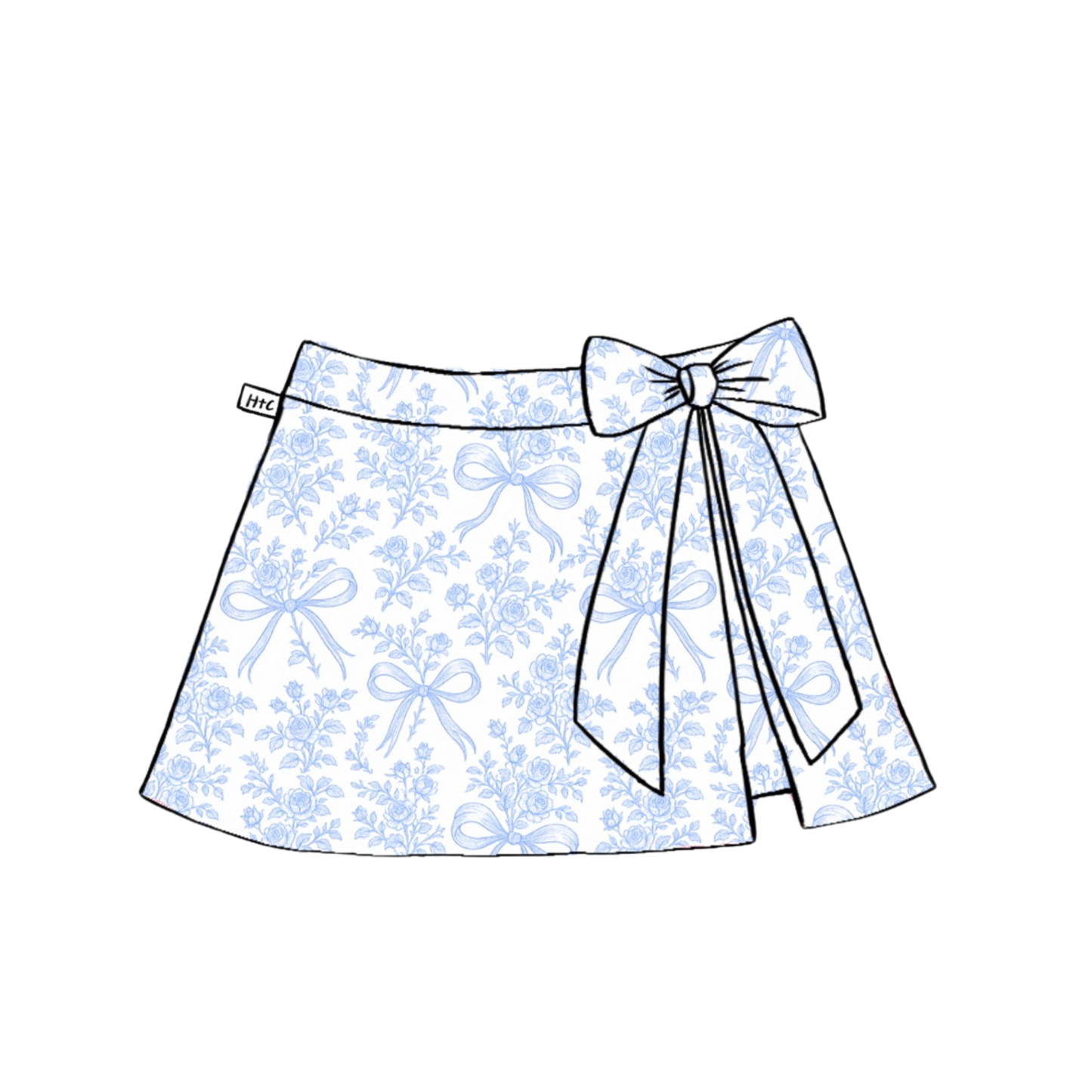 Blue Women’s Bow Skort- Athleisure (Preorder)