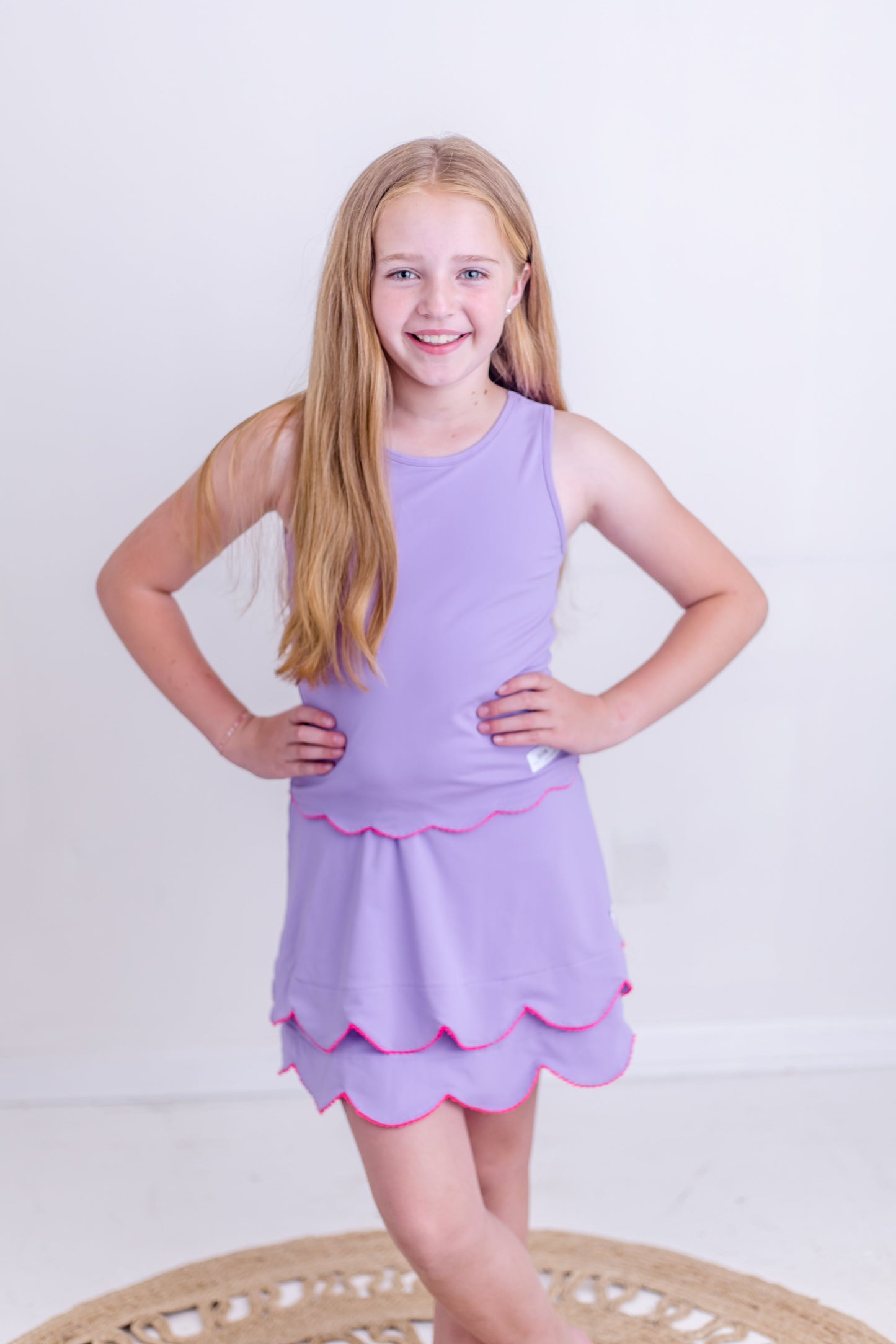 Pick n’ Play Scallop Tank- Athleisure (RTS)