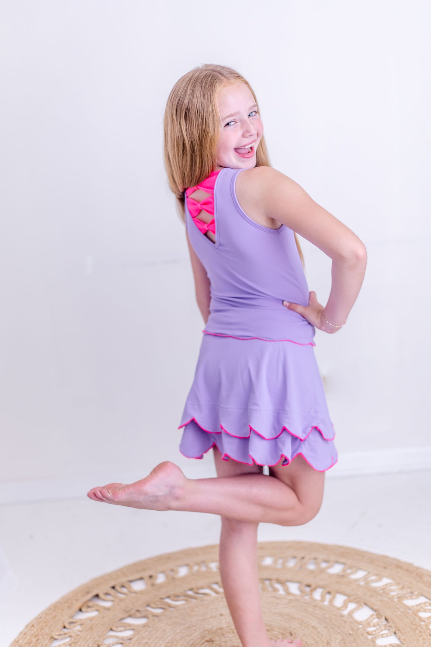 Pick n’ Play Scallop Tank- Athleisure (RTS)