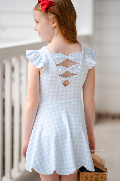 Blue Gingham Hadley- Athleisure (RTS)