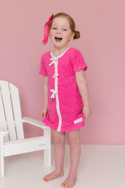 Terry Cloth Bow Zip Up (RTS)