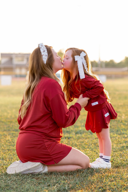 Fall Scalloped Skort- Athleisure (RTS)