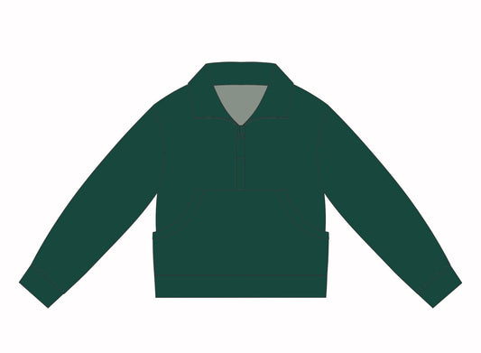 Green Pullover- Athleisure (RTS)