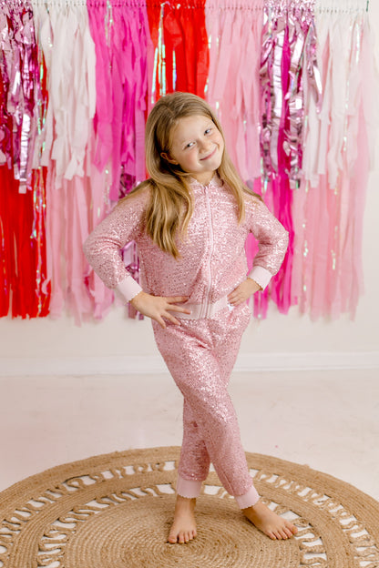 Sparkle Joggers- Pink (RTS)