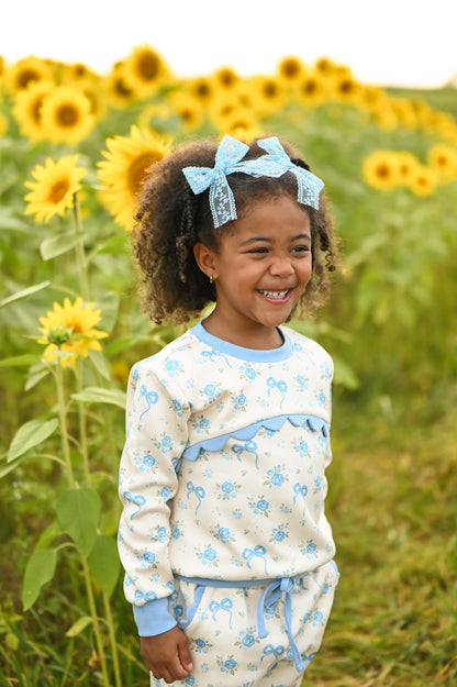 Blue Blooms Jogger Set (Preorder)