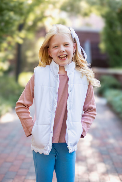 Puffer Vest- White (Preorder)