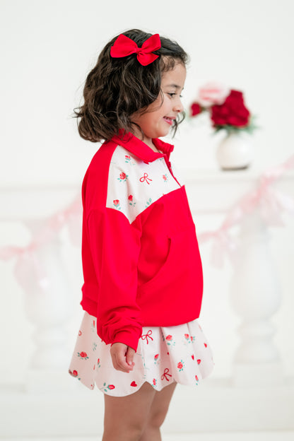 Roses and Ribbons Pullover- Athleisure (Preorder)