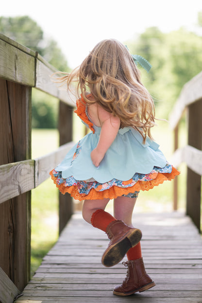 Pumpkin Petals Pinafore (Preorder)