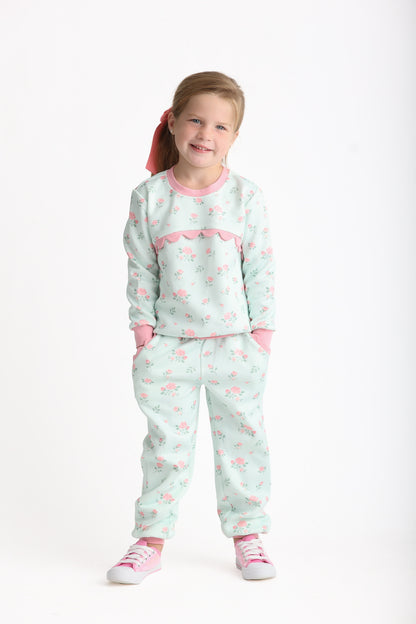 Pink Rosebuds Jogger Set (Preorder)