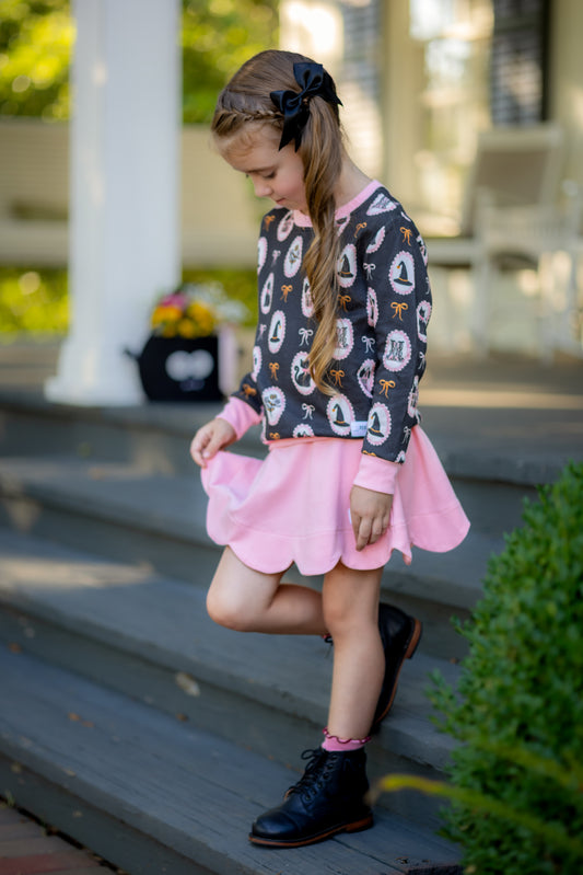 Pink Scalloped Skort (RTS)