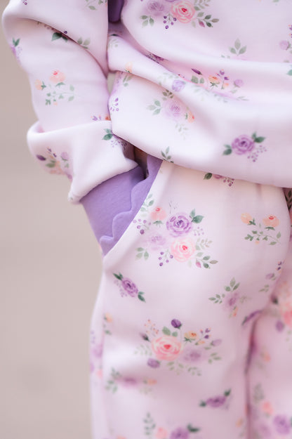 Purple Posies Jogger Set (Preorder)