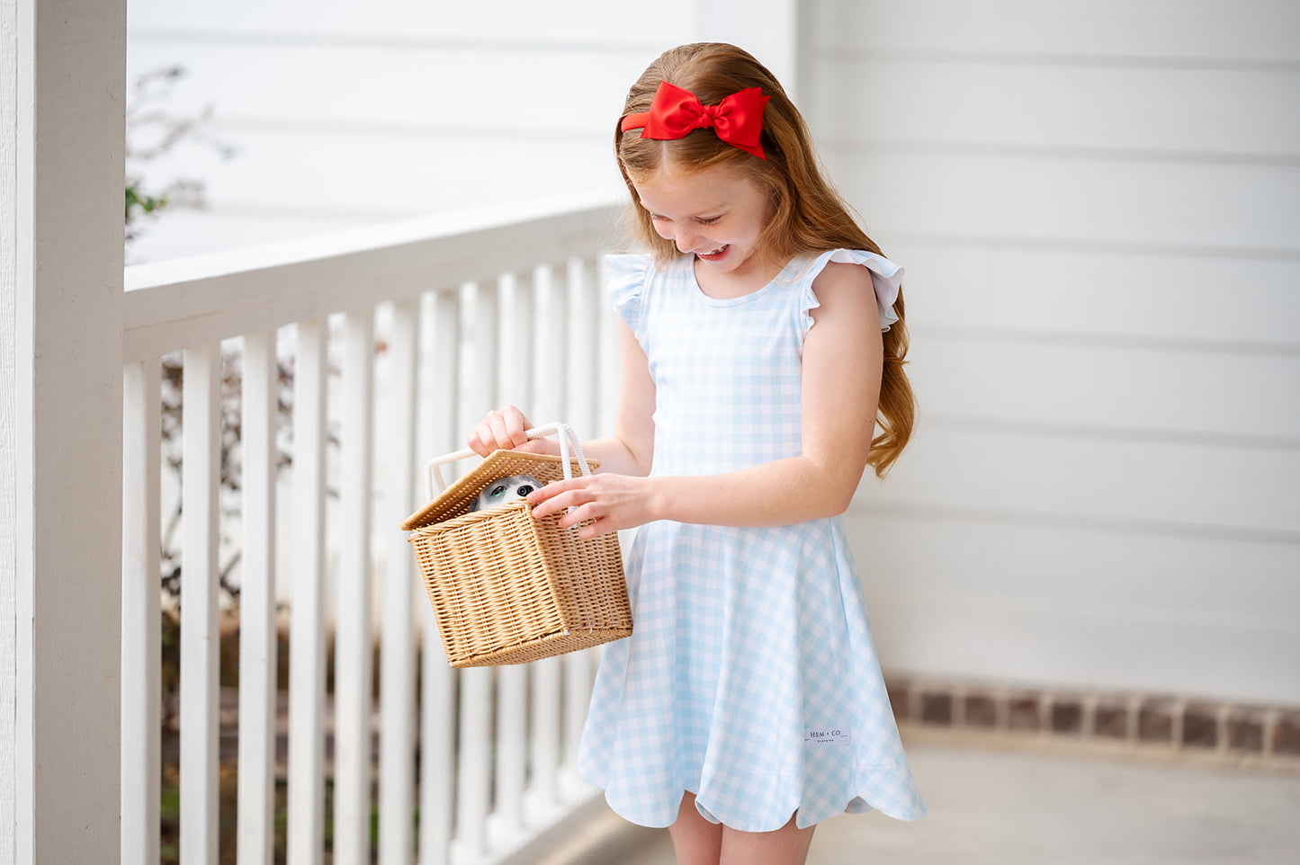 Blue Gingham Hadley- Athleisure (RTS)