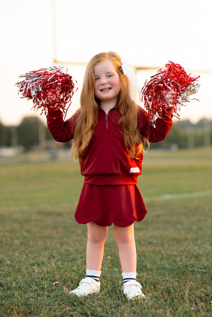 Fall Scalloped Skort- Athleisure (RTS)