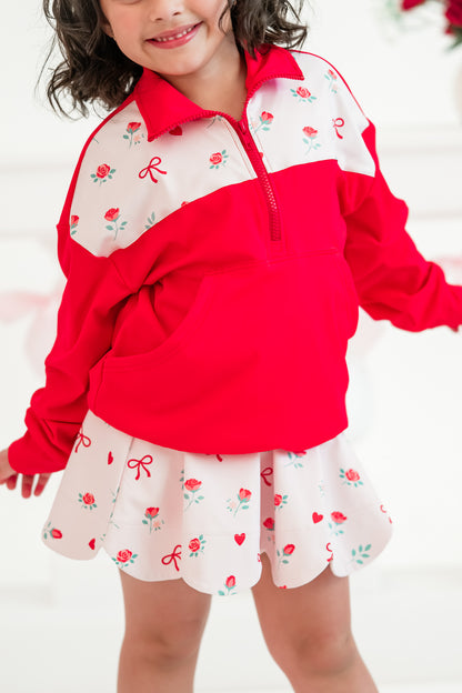Roses and Ribbons Pullover- Athleisure (Preorder)
