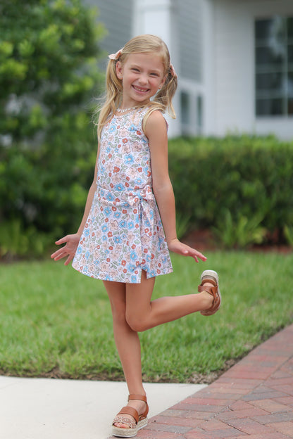 Dusty Blue Floral Tank (Preorder)