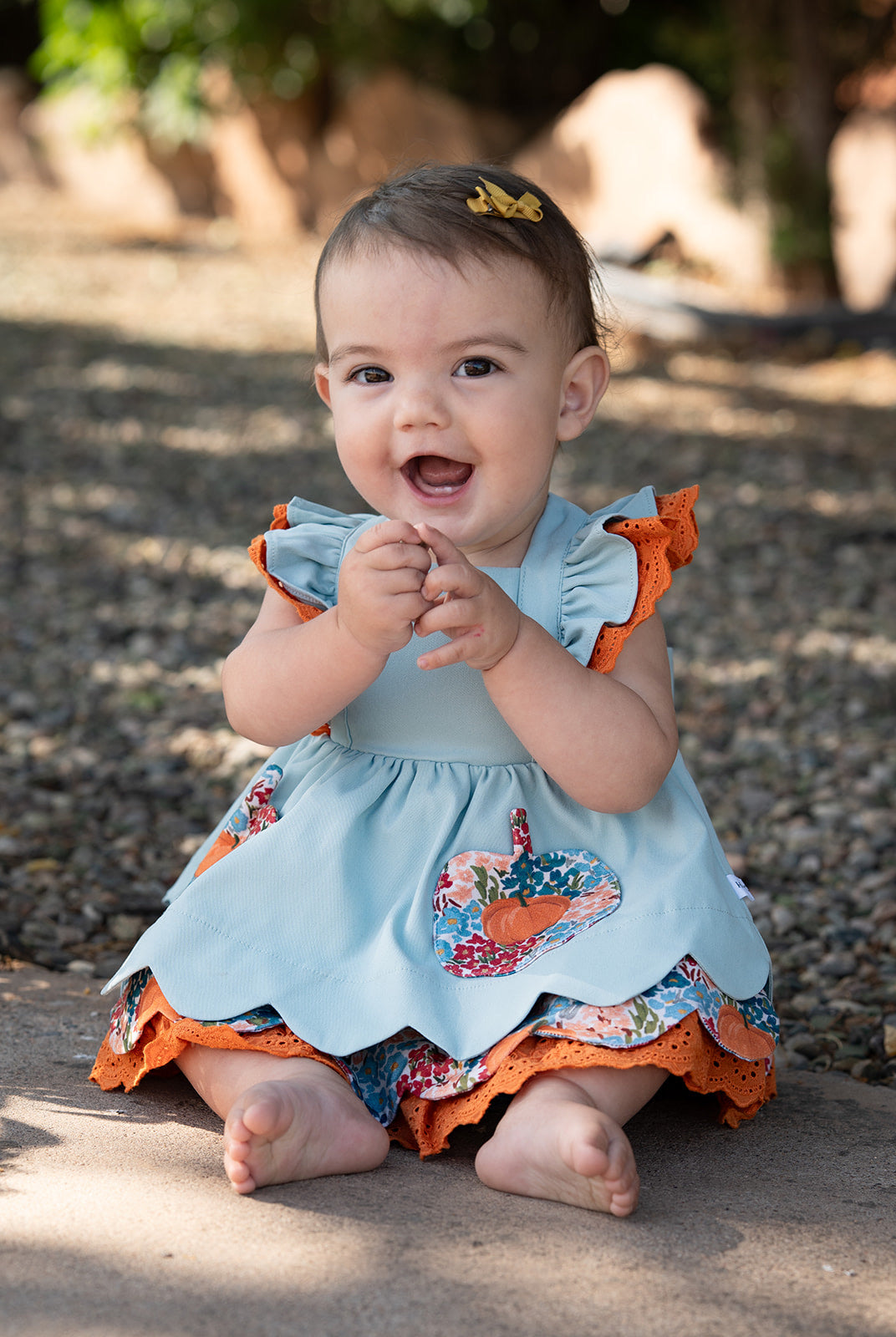 Pumpkin Petals Pinafore (Preorder)