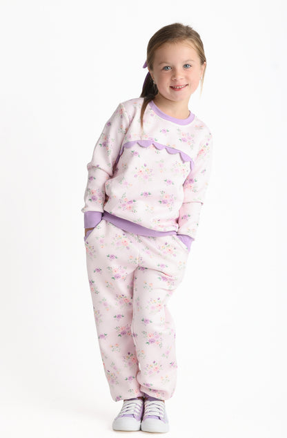 Purple Posies Jogger Set (Preorder)