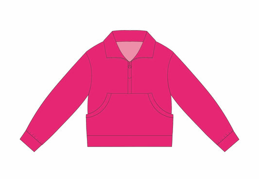Pink Pullover- Athleisure (RTS)