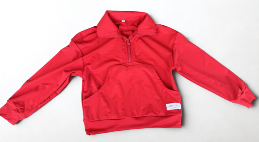 Red Pullover- Athleisure (RTS)