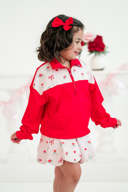 Roses and Ribbons Pullover- Athleisure (Preorder)