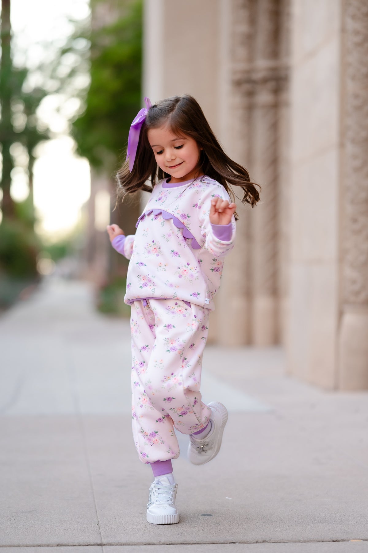 Purple Posies Jogger Set (Preorder)