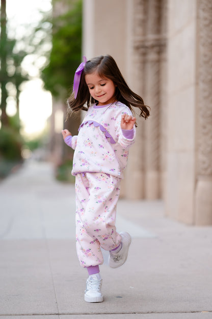 Purple Posies Jogger Set (Preorder)