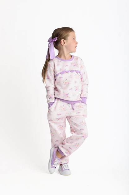 Purple Posies Jogger Set (Preorder)