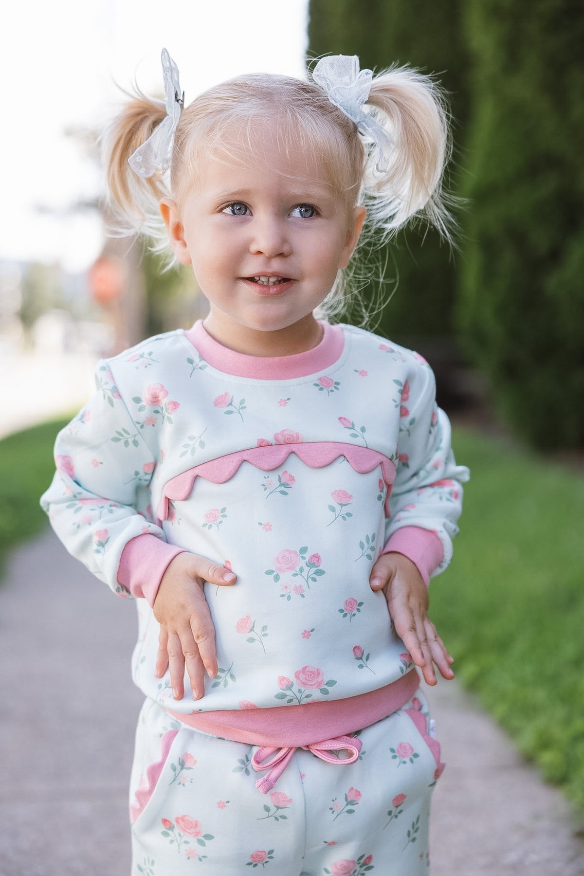 Pink Rosebuds Jogger Set (Preorder)