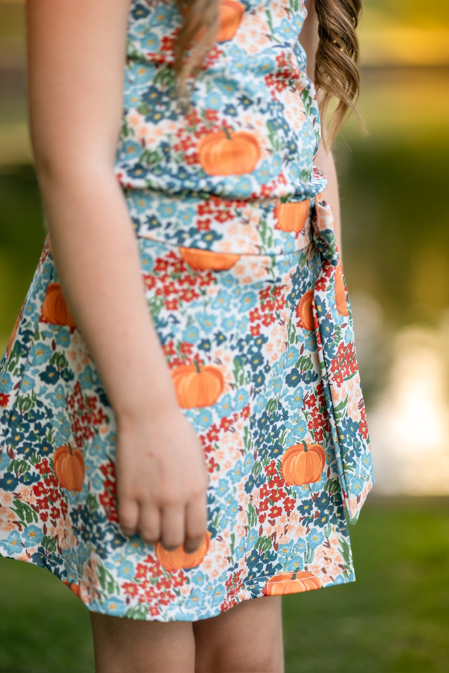 Pumpkin Petals Floral Skort (Preorder)