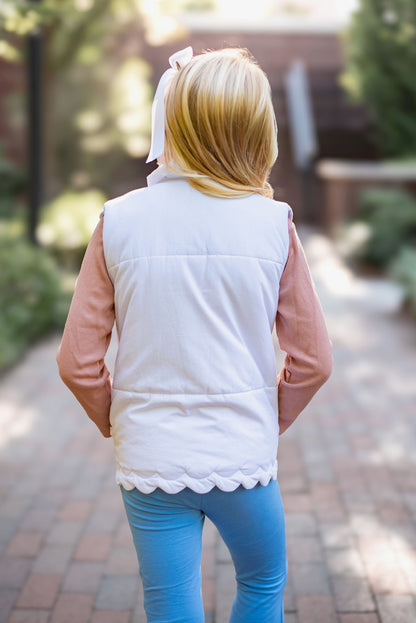 Puffer Vest- White (Preorder)