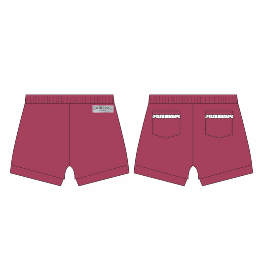 Pick n' Play Shorts- Berry  (RTS)