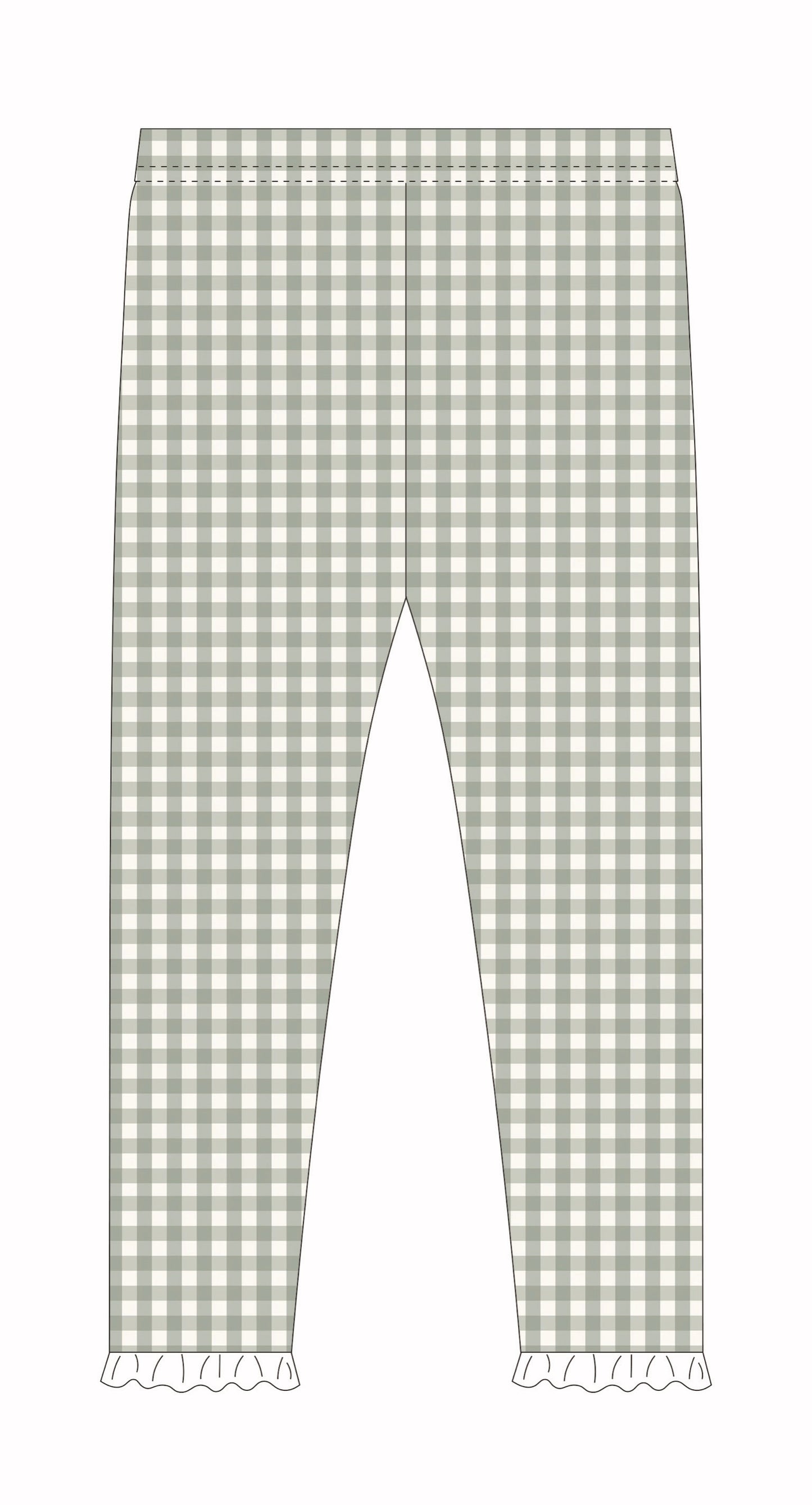 Gingham Leggings- Meadow Sage (RTS)