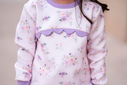 Purple Posies Jogger Set (Preorder)