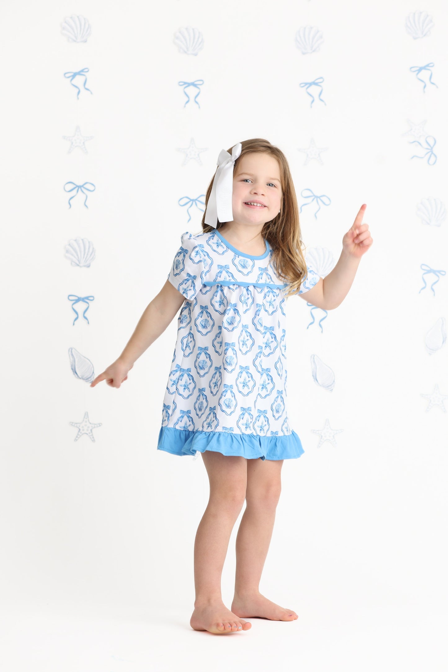 Short Sleeve Gown- Coastal Keepsake Co-zies (RTS)